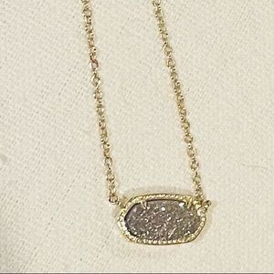 Kendra Scott Platinum drusy Elisa necklace